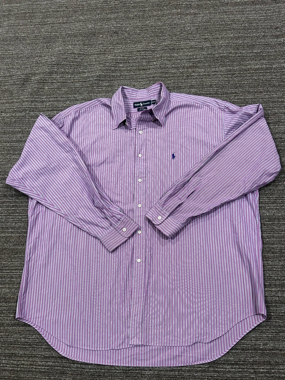 Ralph Lauren Purple Stripe Men's Button-Down Shirt Xxl